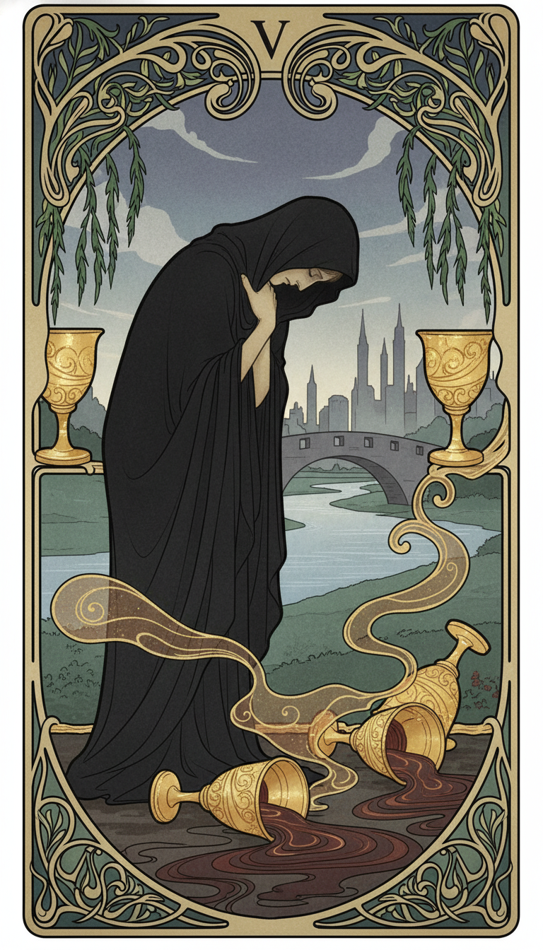 Five of Cups tarot card